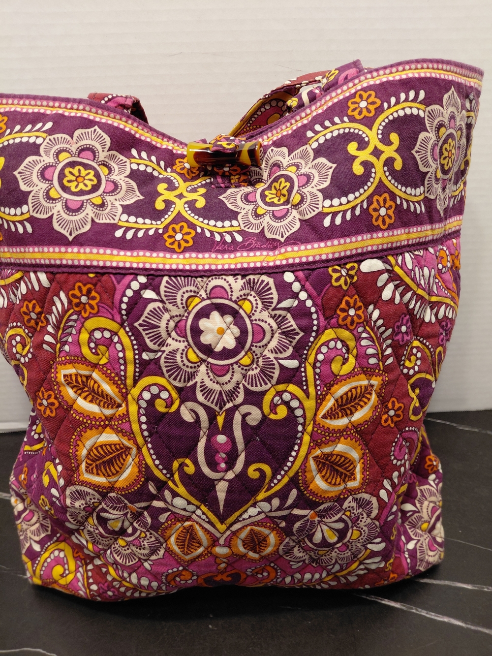 Vera Bradley Purple Floral Quilted Tote
